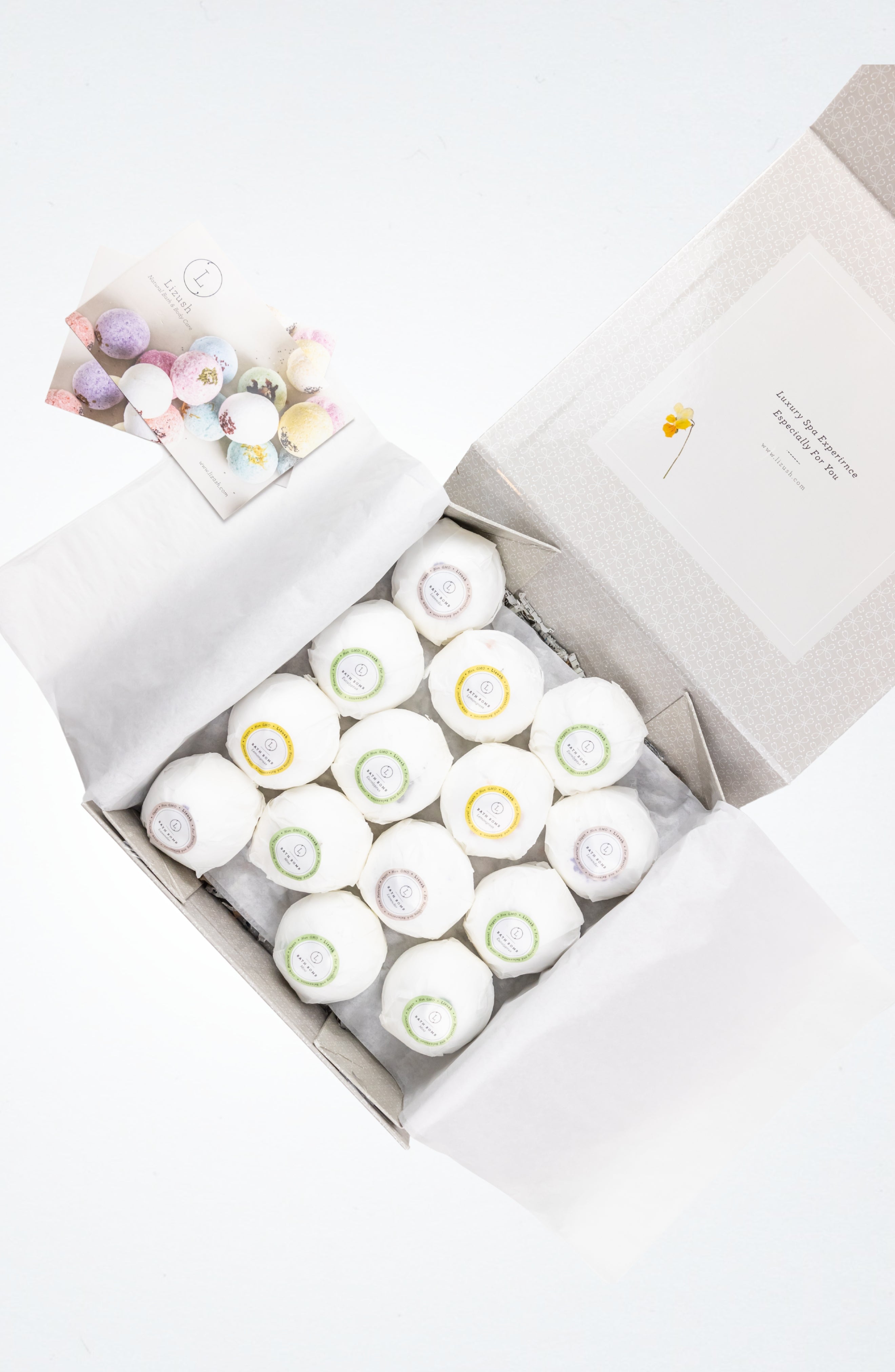 Bath Bombs Gift Box, Set of 14 Big 100% Natural Relaxing Bath Bombs-1