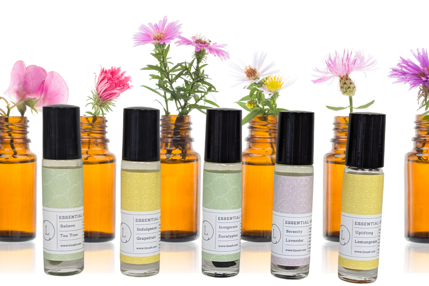 CBD Essential Oils Roll-On set with Crystals and CBD (THC free)-2
