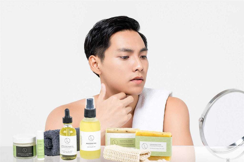 Father's Day Gift -Fresh earthy Natural skincare set, Eucalyptus Men Grooming kit-6