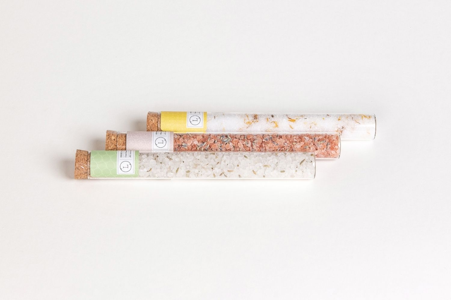 Natural Bath Salts Gift set in 8 Glass Tubes, Luxurious Bath Experience-2